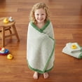 thumbnail image 5 of Unique Bargains Soft Highly Absorbent Cotton Striped Bath Towel 2 Pack Green 55"x28", 5 of 7