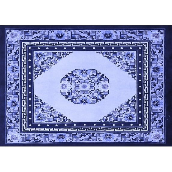 Ahgly Company Indoor Rectangle Persian Blue Traditional Area Rugs, 2' x 4'
