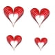 thumbnail image 1 of Bearachild 1 Juego de decoraciones de corazón, adorno colgante romántico, colgante de escena de corazones estéreo único Simple, suministros para Kits de decoración para fiestas Rojo Bearachild HA059997-04, 1 of 6