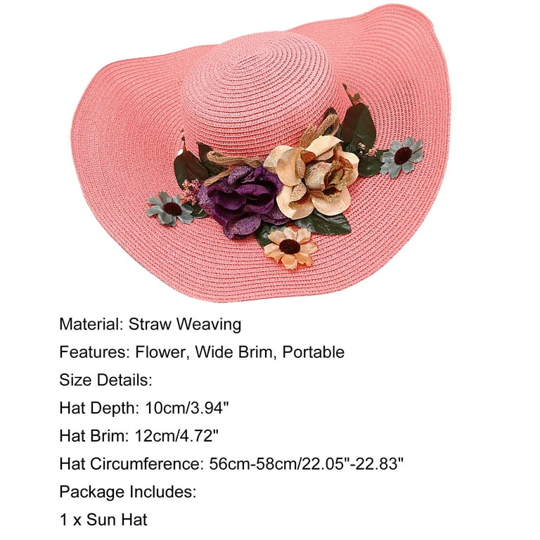 Sun Cap Wide Brim Colorful Flowers Temperament Adjustable Sun Cap Wide Brim Colorful Flowers Temperament Adjustable