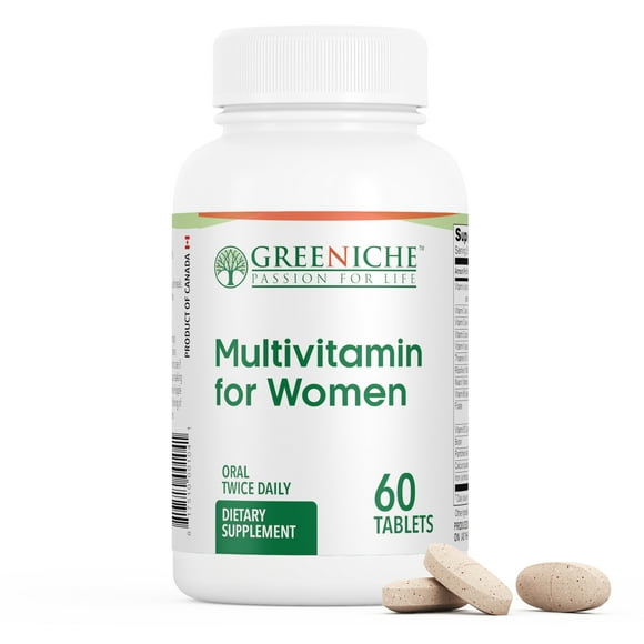 Greeniche Natural | Halal Multivitamin for women | 60 Tablets | All Nutritional Requirement for women