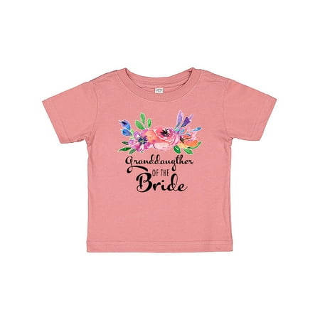 

Inktastic Granddaughter of the Bride with bouquet Gift Baby Girl T-Shirt