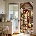 thumbnail image 4 of C Spring Festival Door Curtain Hanging Decor With Bunny And Egg Pattern Polyester Fabric For Holiday Party Background 70.87 Inches High, 4 of 7
