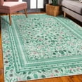 thumbnail image 3 of Floral Decorative Rug, Vintage Design Blooming Garden Petals and Botanical Summer Thrill Details, Quality Carpet for Bedroom Dorm and Living Room, 6 Sizes, Pale Mint, by Ambesonne, 3 of 4