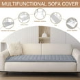 thumbnail image 2 of decorUhome Couch Covers for 3 Cushion Couch Sofa, Non Slip Fuzzy Couch Covers for Pets, Washable Slipcover for Dogs(Grey, 27.6" x 59"), 2 of 8