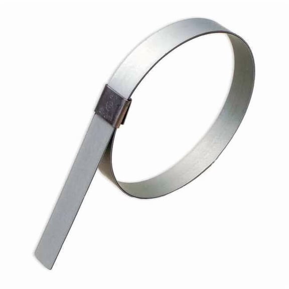 Band-It Hose Clamp,5/8"W,Center-Punch,PK10 GRP189