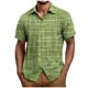 thumbnail image 2 of Blusa y camisa de manga corta con cuello vuelto para hombre, blusa informal holgada con botones y cuello vuelto, blusa de poliéster para hombre, 2 of 5