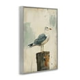 thumbnail image 3 of Stupell Industries Seagull On A Post Gray Framed Giclee Art design by LSR Creative Studio, 24 x 16, 3 of 8