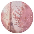 thumbnail image 3 of Blossoming Paris Eiffel Tower Floral Medallion Round Rug - Small Round Area Rug, Soft Non-Slip Machine Washable Bedroom Mat Indoor Accent Entry Carpet for Office Desk Dorm Hallway, 3 of 7