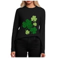 thumbnail image 4 of UngA St. Patricks Day Shirts for Women Casual Long Sleeve Lucky Irish Shamrock Paddy's Day Graphic Tees Tops,Size S, 4 of 8