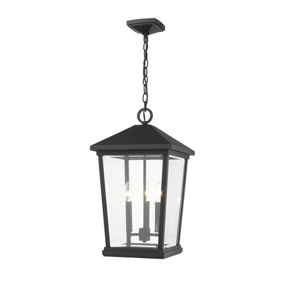 Z-Lite 568CHXL-BK Outdoor Pendant Black Aluminum Beacon Black