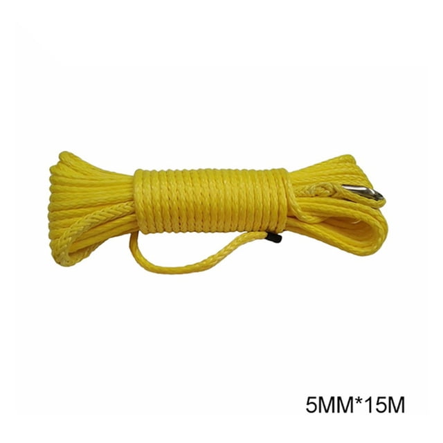 5MM*15M 4MM*15M ATV Winch Rope,Synthetic Rope,ATV Winch Accessories,Boat Winch Cable,Winch Rope ,Easy to Use