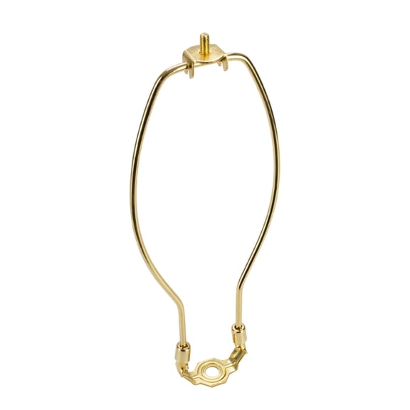 Aspen Creative 20006-1 10" Lamp Harp with Saddle, Polished Brass