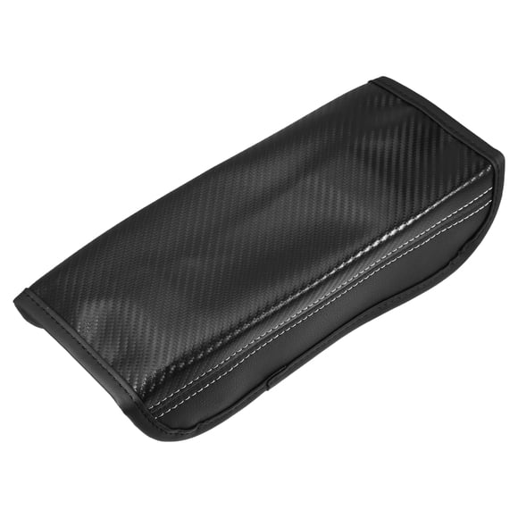 Funda para reposabrazos de asiento de coche, cubierta protectora interior de almacenamiento, embellecedor para Hyundai Tucson 2016-2021, patrón de fibra de carbono de piel sintética, color negro