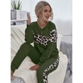 thumbnail image 3 of Womens Tracksuit Sets 2 Piece Sweatsuits Pullover Sweatpants Knit Sweater Top Suits Outfits,Green,Large, 3 of 4