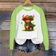 thumbnail image 4 of Xuyuer St. Patrick's Day Sweatshirt for Women Irish Shamrock Pullover Shirts Tops Raglan Sleeve Lucky Leaf Clover Shirt, 4 of 5