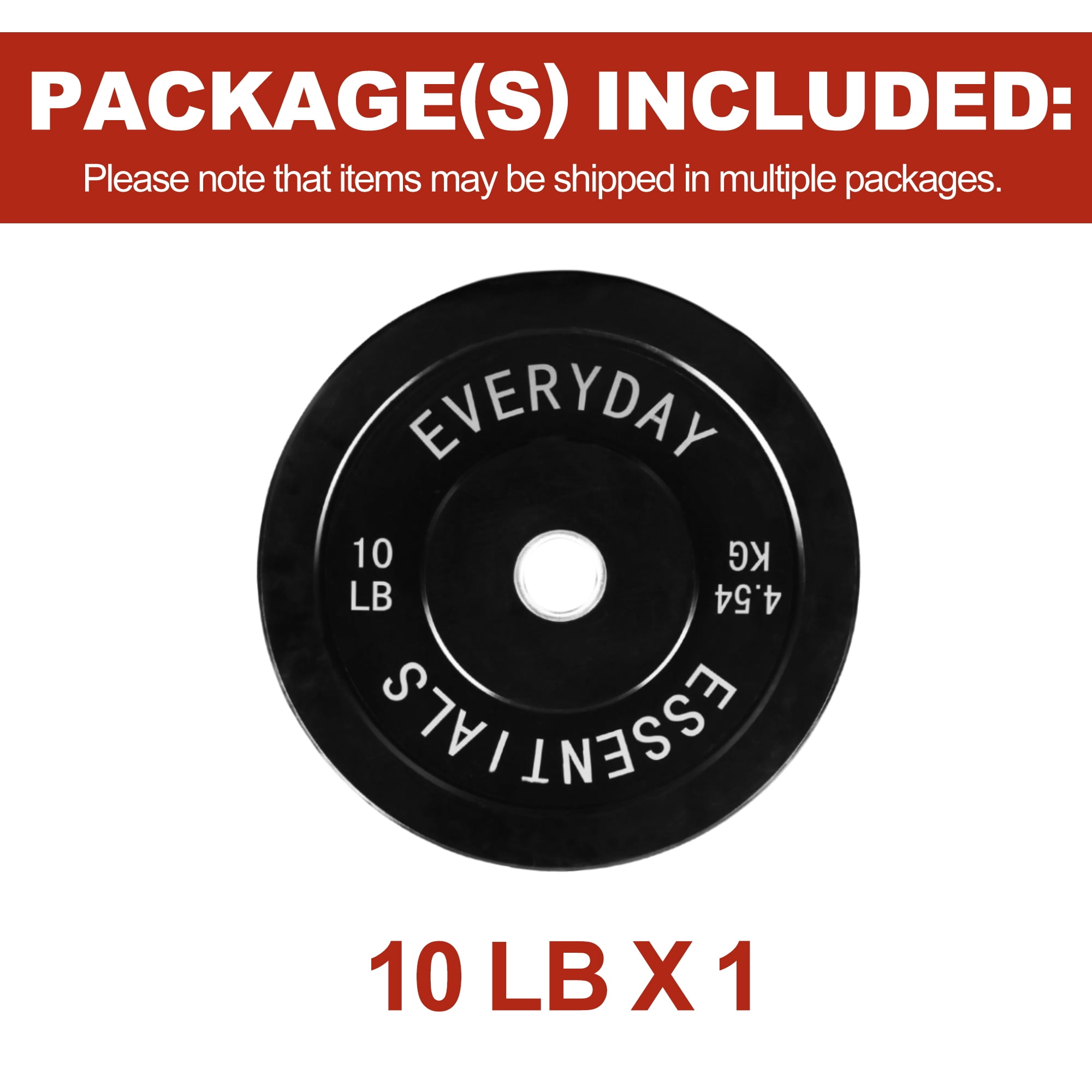 FlexWave 2-Inch Olympic Bumper Weight Plate，with Steel Hub, Black, Multiple Sizes，Single & Pair, for Strength Training & Home Gym