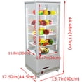 thumbnail image 2 of Vitrine Commerciale en Verre de 25,8 Gallons pour Gâteaux Réfrigérés avec Dégivrage Automatique 110 V, 2 of 8