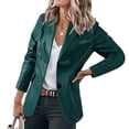 thumbnail image 1 of Tejiojio Coats Plus Size Clearance Women's Fashion Casual Lapel Collar Button Pocket Temperament Motorcycle Jacket Leather Jacket Coat, 1 of 8