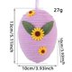 thumbnail image 3 of Hand Woven Eggs Hanging Ornament For Tree Decoration Basket Fillers Party Table Centerpieces and Holiday Decoration Yellow, 3 of 4