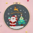 thumbnail image 4 of WLOELOEW Beginner Embroidery Kit For Diy Hand Sewing Cotton Fabric And Thread Set With Hoop Canvas Size 12X12 Inches Color A Starter Craft A, 4 of 4