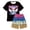 Black, variant on Boys Baseball All Day Ice Cream Print 2-Piece Outfit, Short Sleeve Graphic T-Shirt and Colorful Ice Cream Pattern Shorts Set, Casual Summer Wear for Kids(Black,7-8 Years)