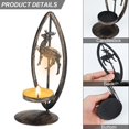 thumbnail image 4 of 4 Pieces Retro Metal Pillar Candle Holders Artificial Christmas Candle Holders Centerpiece Candlestick Holders Decorative Pillar Candles Holder Display Christmas Table Decorations, 4 of 8