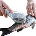 thumbnail image 1 of Tckenan Fish Scale Scraper, Plastic Fish Scale Remover, Descaler, Kitchen, Cooking Tools (Blue), 1 of 7