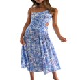 thumbnail image 1 of Ladies Summer Midi Dress in Solid Color with Sleeveless Design, 1 of 8