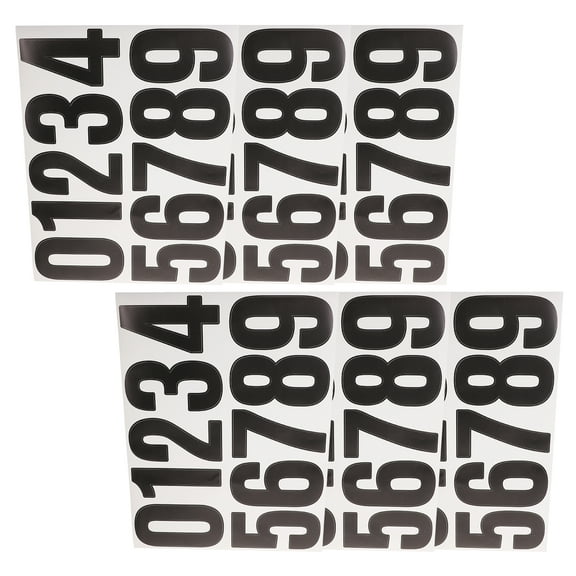 6 Sheets Large Adhesive Number Stickers for Street Mailbox