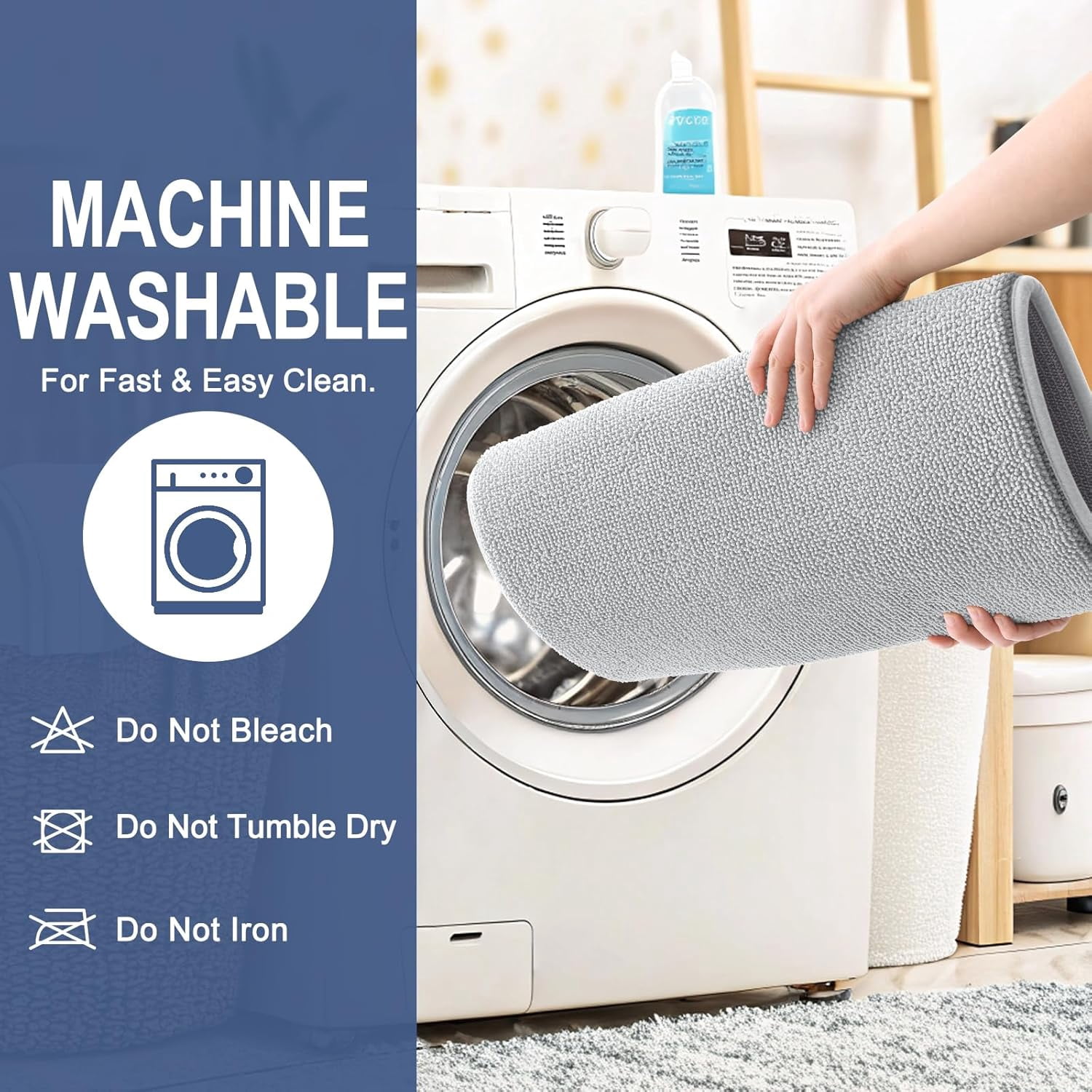 Bathroom Rugs Sets 2 Piece, Soft Absorbent Memory Foam Bath Rug Set, Non-Slip, Quick Dry, Machine Washable Bath Mats for Bathroom, Home Decor Accessories (30"x20"+24"x16", Beige)