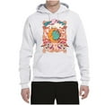 thumbnail image 2 of Wild Bobby Sun and Moon Groovy Vintage Daisy Flowers Stars Vintage Unisex Hoodie Sweatshirt, White, X-Large, 2 of 6