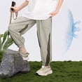 thumbnail image 5 of SJLDQY Boys Summer Pants Lightweight Breathable Straight leg Baggy Pants Solid Color Casual Trousers for Boys, 5 of 6