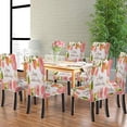 thumbnail image 4 of Parson Chair Covers Stretch Washable Plaid Spring Wildflowers Dining Chair Slipcovers Pink Spandex Removable Chair Protectors Covers for Banquet Ceremony Wedding,Set of 4, 4 of 6