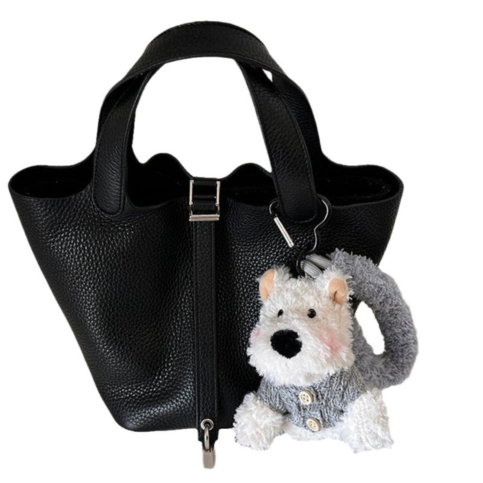 New West Highland Terrier Plush Keychain Cute Bag Charm for Girls Fluffy Car Pendant
