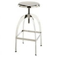 thumbnail image 1 of Sunpan Colby 26.5 - 33.5" Modern Metal Adjustable Stool in Silver/Chrome, 1 of 2
