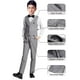 thumbnail image 4 of Traje formal YuanLu para niños, 5 piezas, ajustado, gris, talla 18, 4 of 6