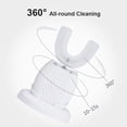 thumbnail image 4 of Cepillo de dientes eléctrico en forma de U, 360°, sónico, impermeable, blanco, 4 of 6