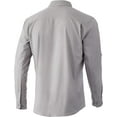 thumbnail image 2 of HUK Men's Standard A1A Long Sleeve Fishing Button Down Shirt +30 UPF, Overcast Grey, 3X-Large, 2 of 7