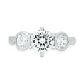 thumbnail image 2 of 1.72 ct Round Cut White Sapphire Three-Stone Engagement Ring for Women in 18K White Gold, 2 of 2