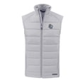 thumbnail image 2 of Men's Cutter & Buck Gray San Antonio Missions Evoke Hybrid Eco Softshell Recycled Full-Zip Vest, 2 of 3