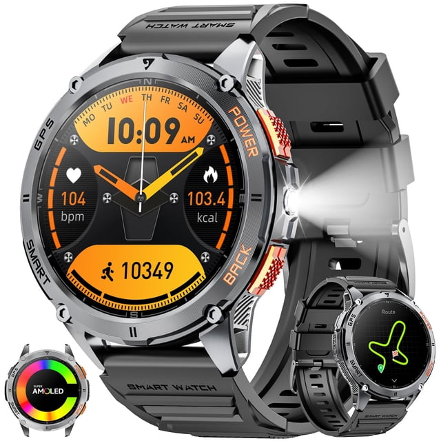 Reloj inteligente Joautrial Military para hombre con GPS AMOLED de 1,43 pulgadas