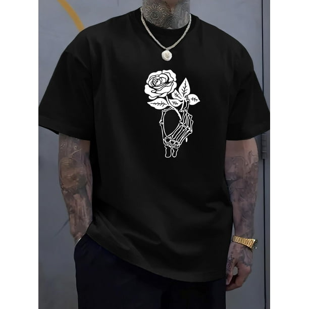 Camiseta para hombre Decoración de Novia de BodaRose Creative Print Summer Casual T-Shirt Short Sleeve For Men, Sporty Leisure Style, Fashion Crew Neck Top For Daily Wear Tee For Adult, Men, Women,