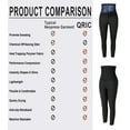 thumbnail image 6 of SHAPEVIVA Women's Sauna Leggings Compression High Waist Yoga Pants Thermo Sweat Capris, 6 of 7