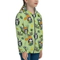 thumbnail image 5 of Kdxio Cute Panda Bear In Greenery Forest Pattern Kids Boys Girls Zip Up Hoodie 3D Printed Hooded Sweatshirt Hoody Coat with Pocket 7-12 Y-Small, 5 of 6