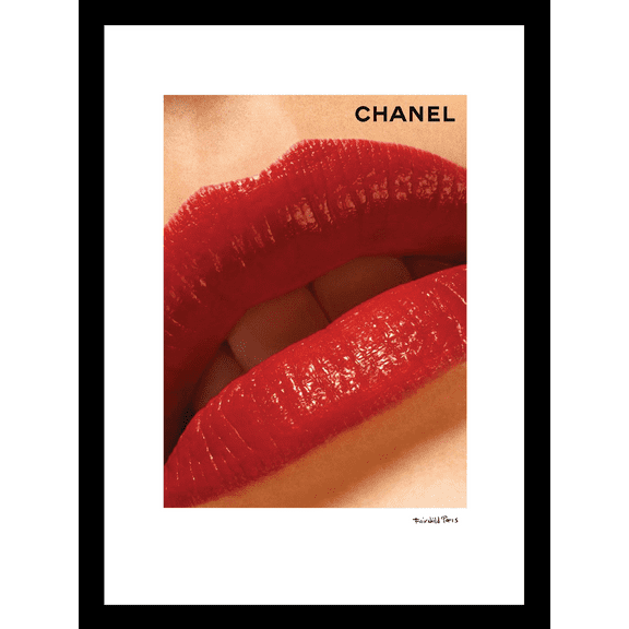 Venice Beach Collection's If You're Sad…. Bold Red Lips 14x18 Framed Print