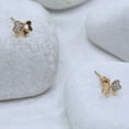 thumbnail image 2 of Auory Elegant Golden Bow Stud Earrings with Sparkling Moissanite Accents for Women, 2 of 10