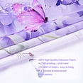 thumbnail image 2 of Ikfashoni Purple Flowers Shower Curtain with Hooks,13pc Waterproof Fabric Bathroom Curtain, 72"X72", 2 of 8