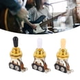 thumbnail image 1 of Selector De Pastilla De 3 , Operación Suave Y Duradera Fácil Instalación Interruptor De Palanca De Guitarra Flexible De 3 Con Puntas Color Crema Negro Para, 1 of 7
