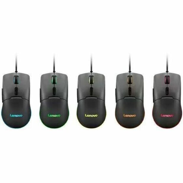 Lenovo M210 RGB Gaming Mouse - Optical - Cable - Gray - USB Type A - 8000 dpi - 7 Button(s) - Symmetrical - 1